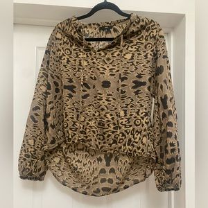 Fate long sleeve leopard print blouse